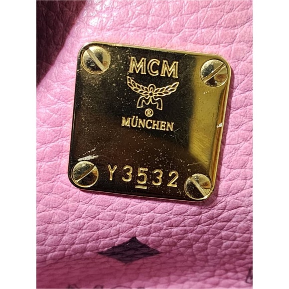 Authentic MCM Small Visetos Stark Leather Backpack Pink - Picture 6 of 15